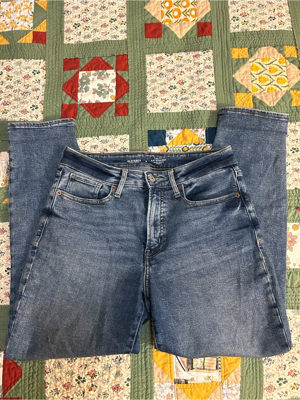 Old Navy High-Rise O.G. Straight Blue Denim Jeans